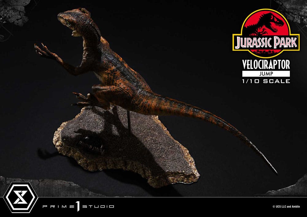 Jurassic Park Prime Collectibles Statue 1/10 Velociraptor Jump 21 cm