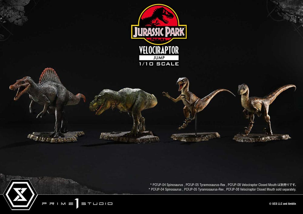 Jurassic Park Prime Collectibles Statue 1/10 Velociraptor Jump 21 cm