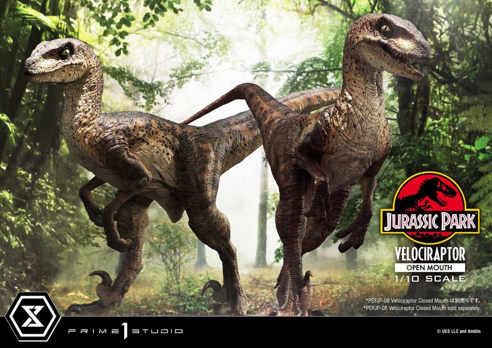 Jurassic Park Prime Collectibles Statue 1/10 Velociraptor Open Mouth 19 cm