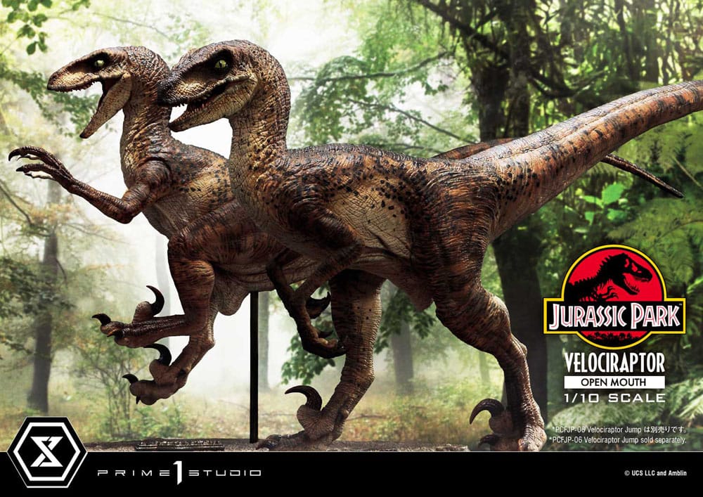 Jurassic Park Prime Collectibles Statue 1/10 Velociraptor Open Mouth 19 cm