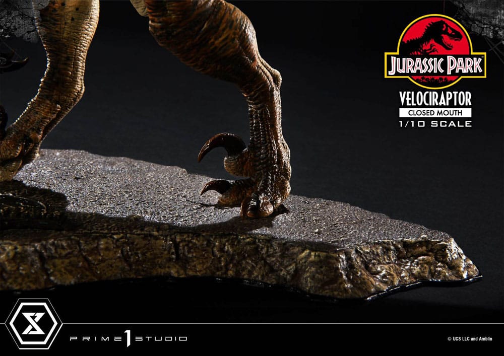 Jurassic Park Prime Collectibles Statue 1/10 Velociraptor Closed Mouth 19 cm