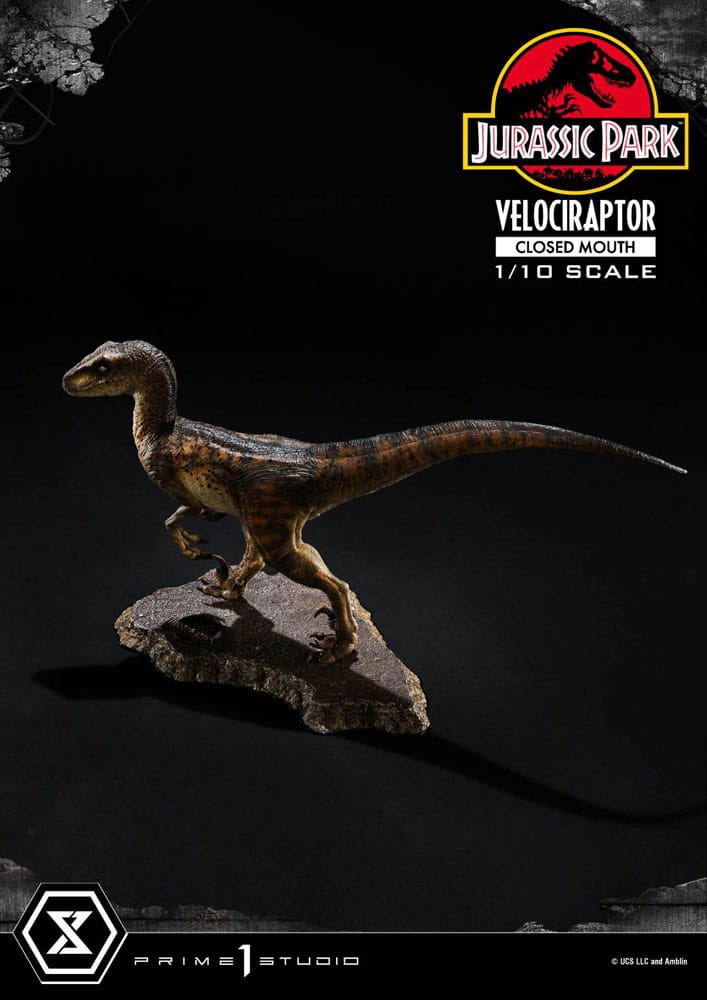 Jurassic Park Prime Collectibles Statue 1/10 Velociraptor Closed Mouth 19 cm