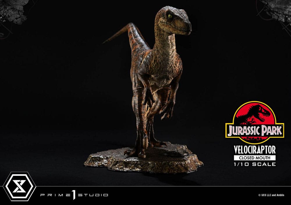 Jurassic Park Prime Collectibles Statue 1/10 Velociraptor Closed Mouth 19 cm