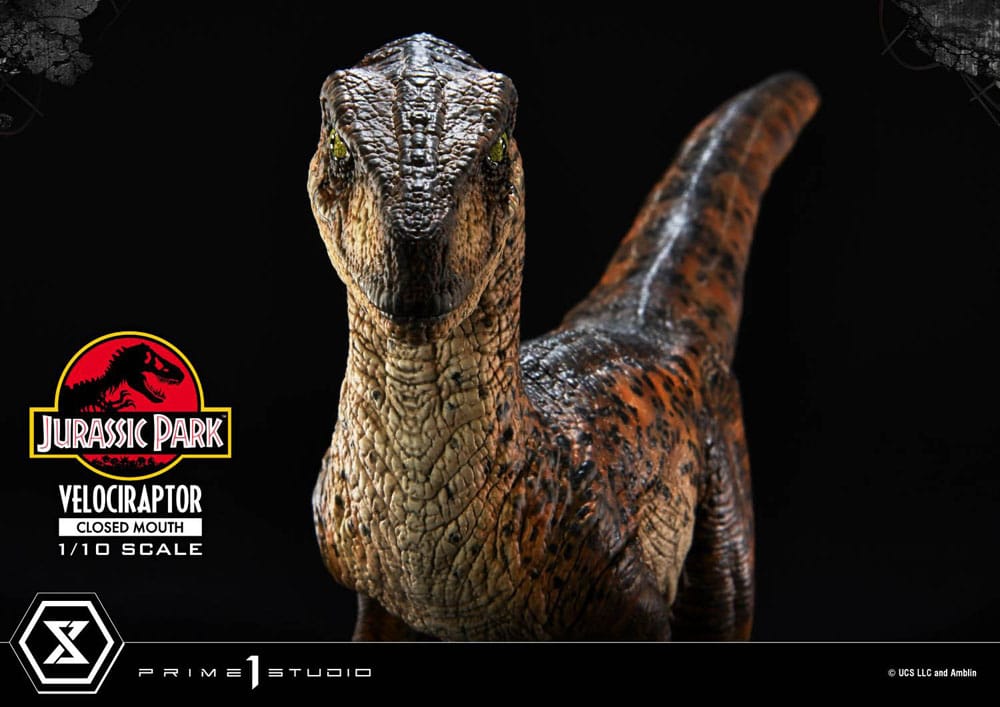 Jurassic Park Prime Collectibles Statue 1/10 Velociraptor Closed Mouth 19 cm