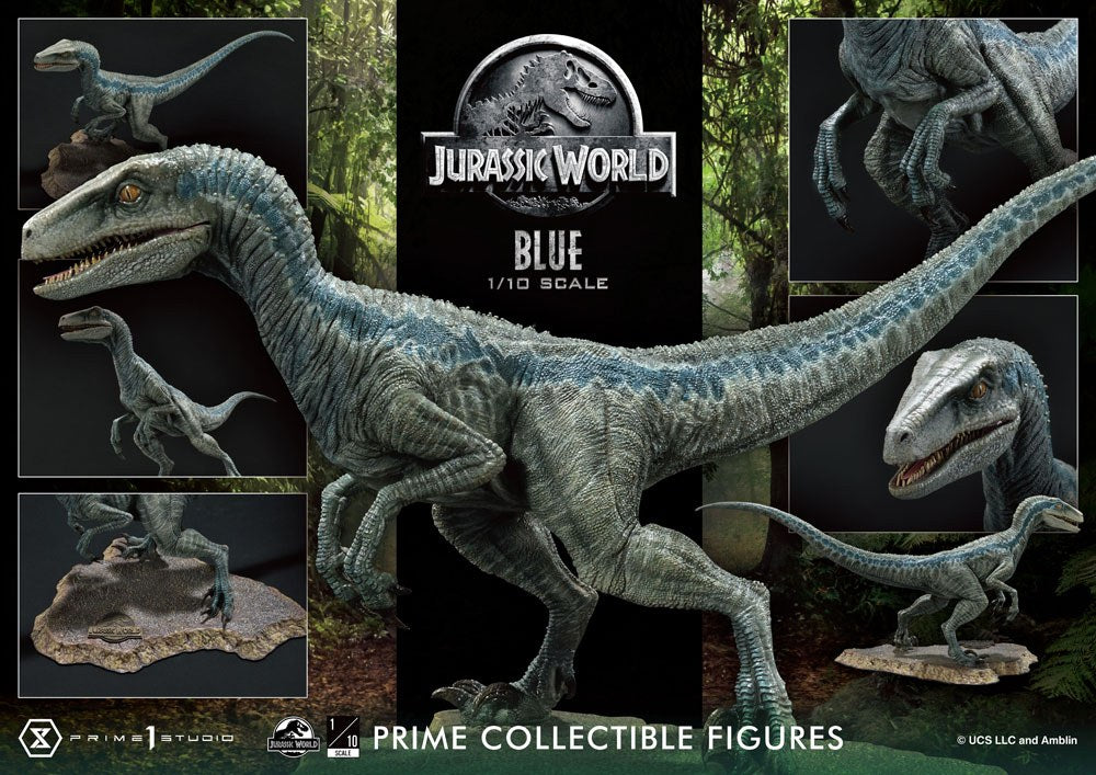 Jurassic World: Fallen Kingdom Prime Collectibles Statue 1/10 Blue (Open Mouth Version) 17 cm