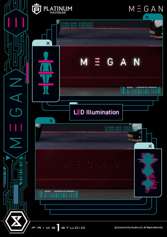 M3gan Platimum Masterline Series Statue 1/3 M3Gan 50 cm