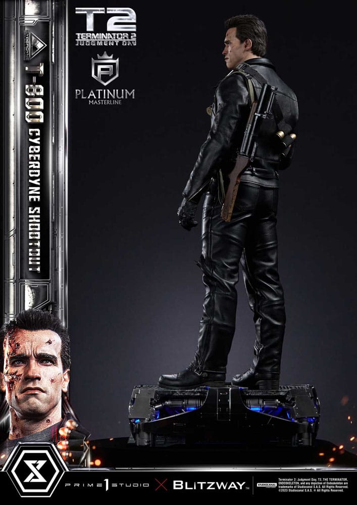 Terminator 2 Platimum Masterline Series Statue 1/3 T-800 Cyberdyne Shootout 74 cm