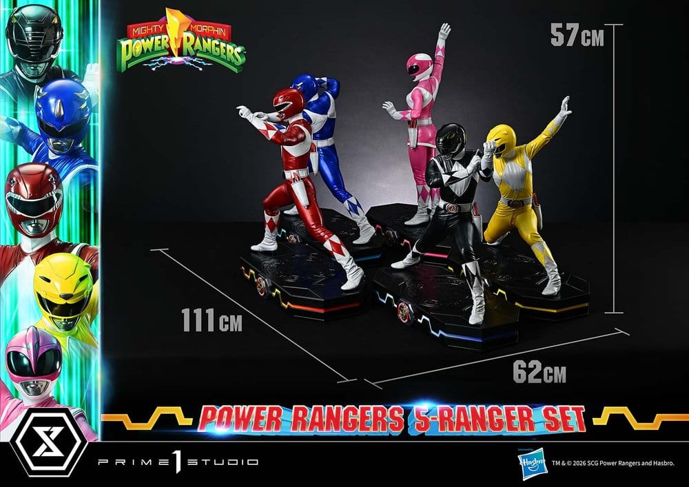 Mighty Morphin Power Rangers Premium Masterline Set of 5 Statues 1/4 57 cm
