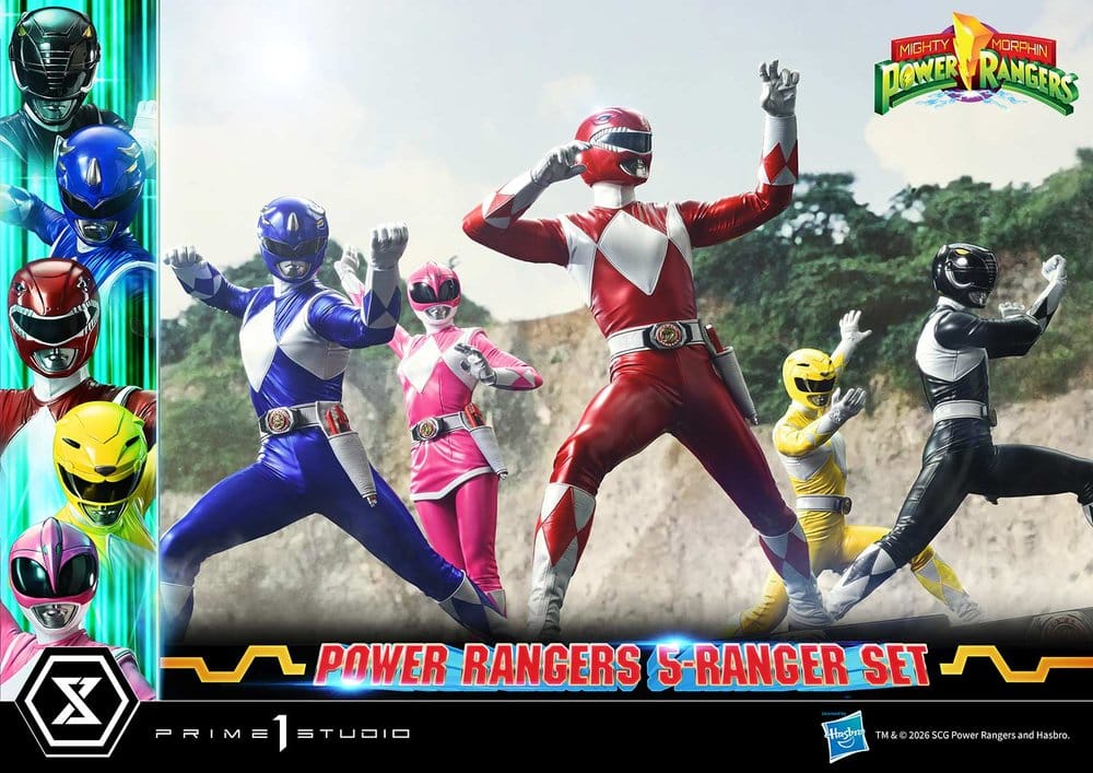 Mighty Morphin Power Rangers Premium Masterline Set of 5 Statues 1/4 57 cm