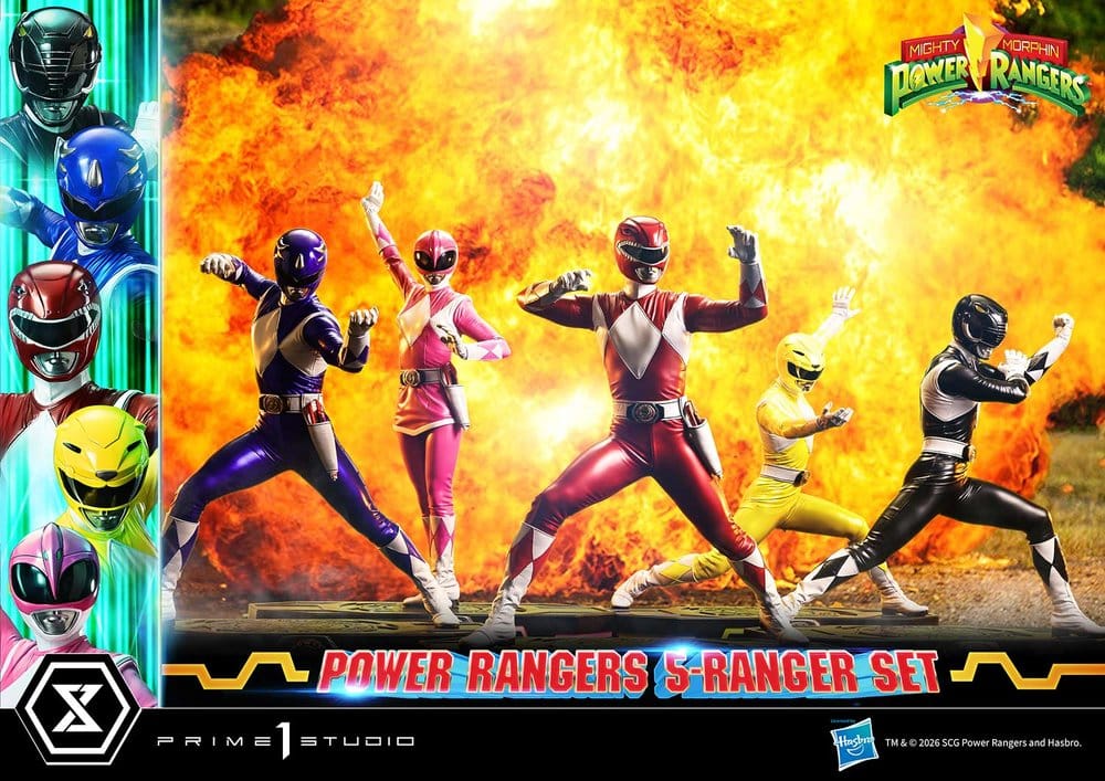 Mighty Morphin Power Rangers Premium Masterline Set of 5 Statues 1/4 57 cm