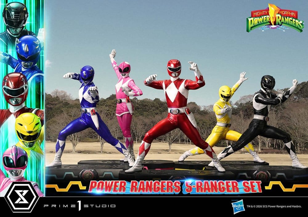 Mighty Morphin Power Rangers Premium Masterline Set of 5 Statues 1/4 Deluxe Version 62 cm