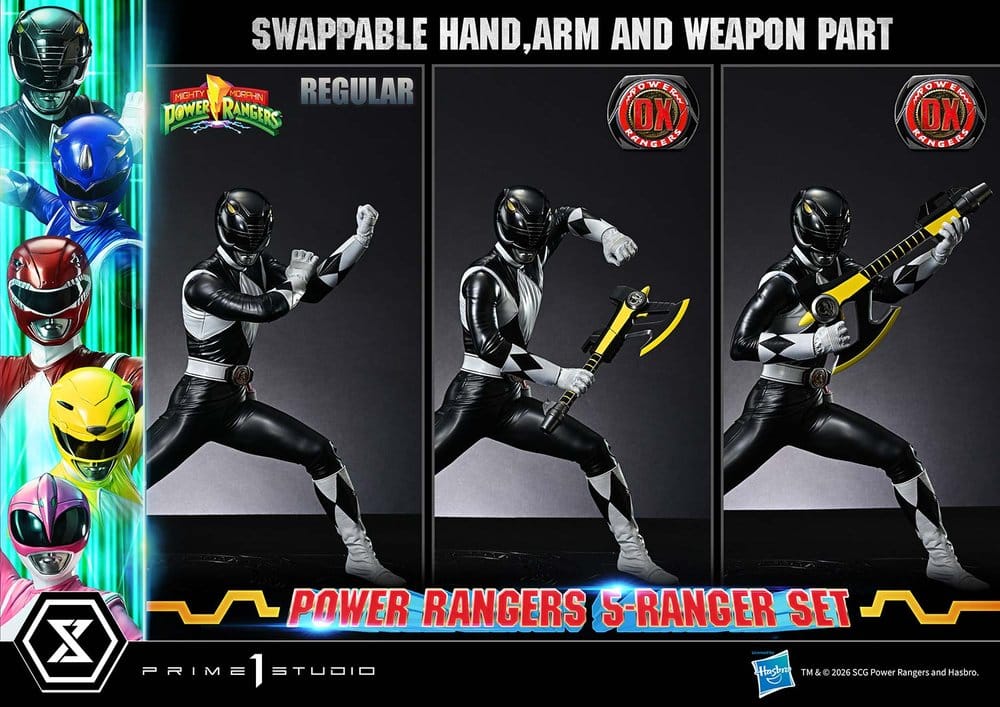 Mighty Morphin Power Rangers Premium Masterline Set of 5 Statues 1/4 Deluxe Version 62 cm