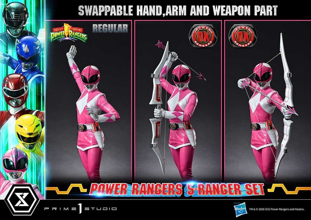 Mighty Morphin Power Rangers Premium Masterline Set of 5 Statues 1/4 Deluxe Version 62 cm