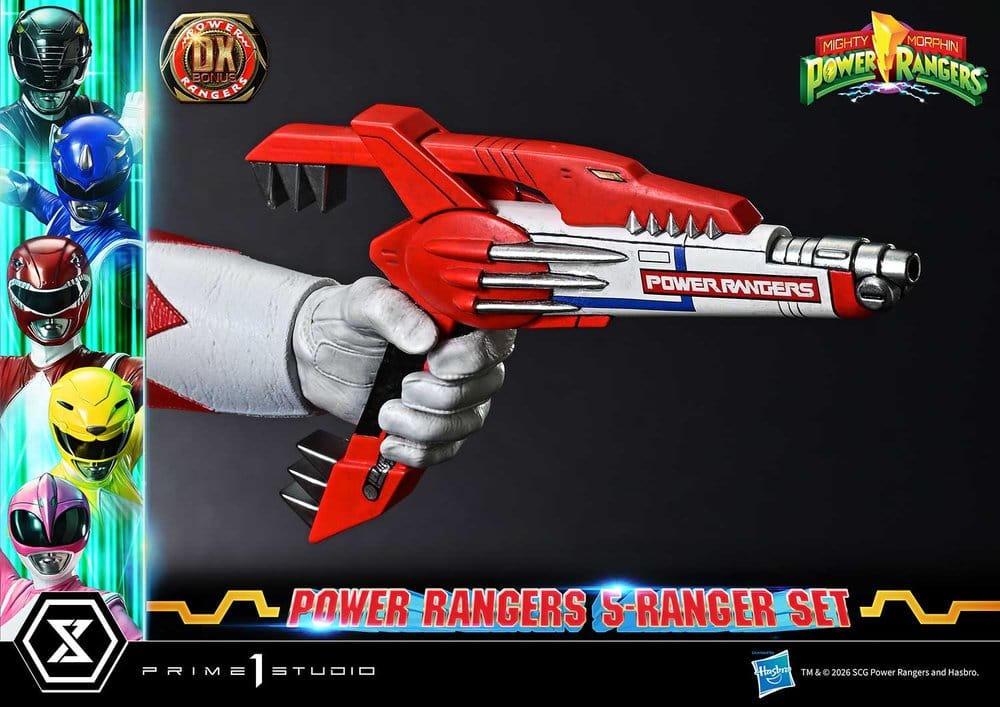 Mighty Morphin Power Rangers Premium Masterline Set of 5 Statues 1/4 Deluxe Bonus Version 62 cm