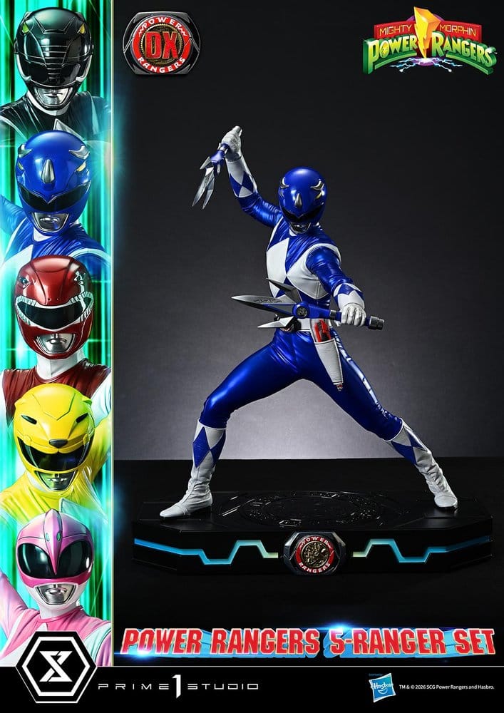Mighty Morphin Power Rangers Premium Masterline Set of 5 Statues 1/4 Deluxe Bonus Version 62 cm