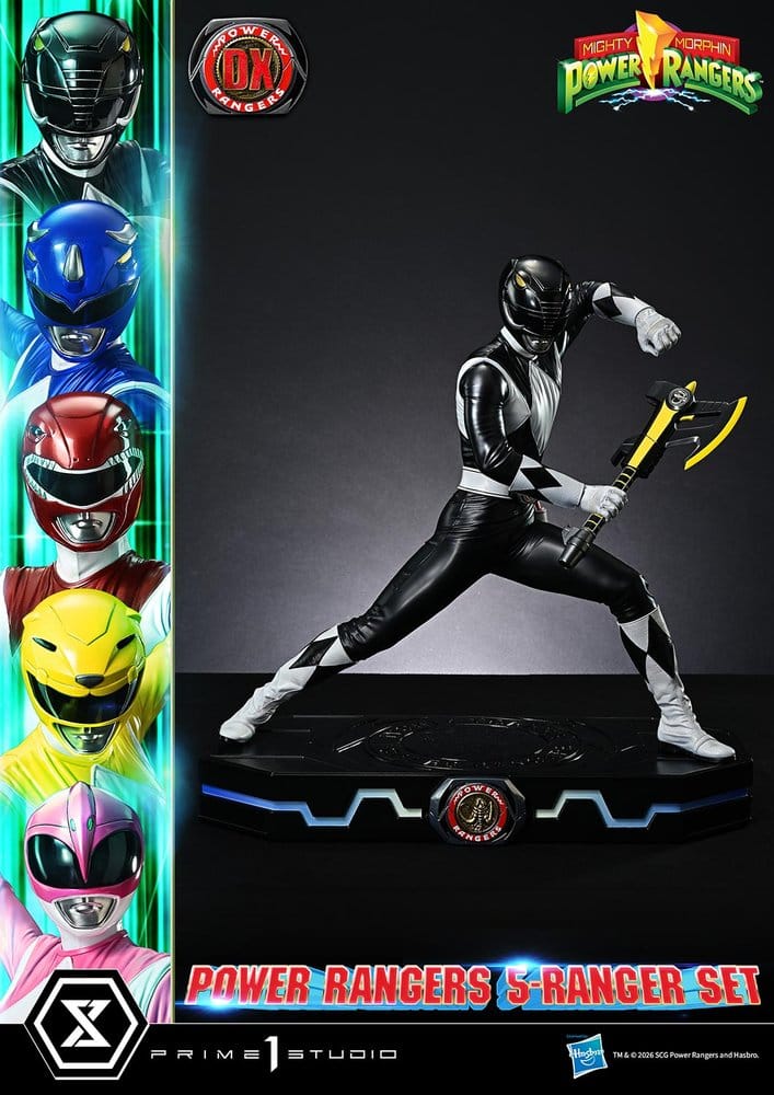 Mighty Morphin Power Rangers Premium Masterline Set of 5 Statues 1/4 Deluxe Bonus Version 62 cm