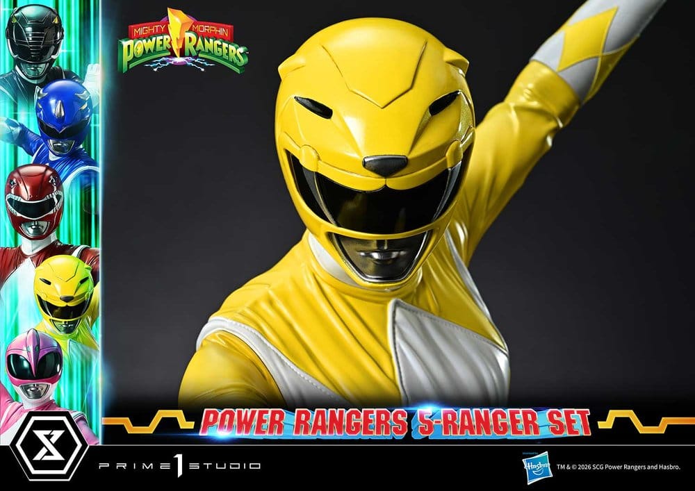 Mighty Morphin Power Rangers Premium Masterline Set of 5 Statues 1/4 Deluxe Bonus Version 62 cm
