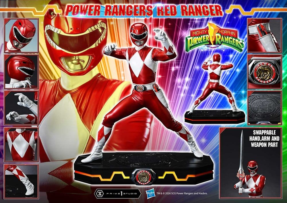 Mighty Morphin Power Rangers Premium Masterline Statue 1/4 Red Ranger 62 cm
