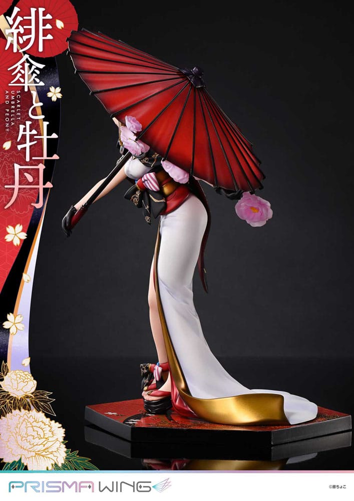 Original Illustration by Fuzichoco Prisma Wing PVC Statue 1/7 Scarlet Umbrella And Peony 28 cm