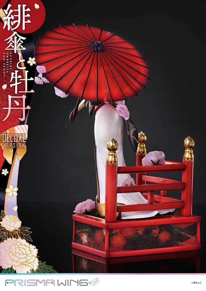 Original Illustration by Fuzichoco Prisma Wing PVC Statue 1/7 Scarlet Umbrella And Peony Deluxe Version 32 cm