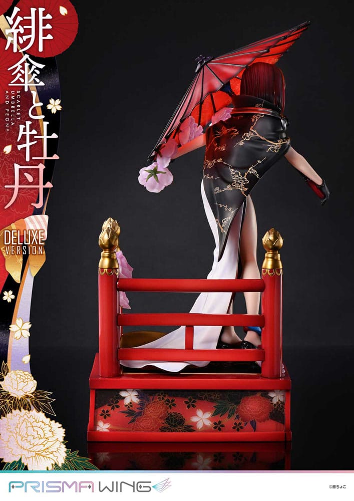 Original Illustration by Fuzichoco Prisma Wing PVC Statue 1/7 Scarlet Umbrella And Peony Deluxe Version 32 cm