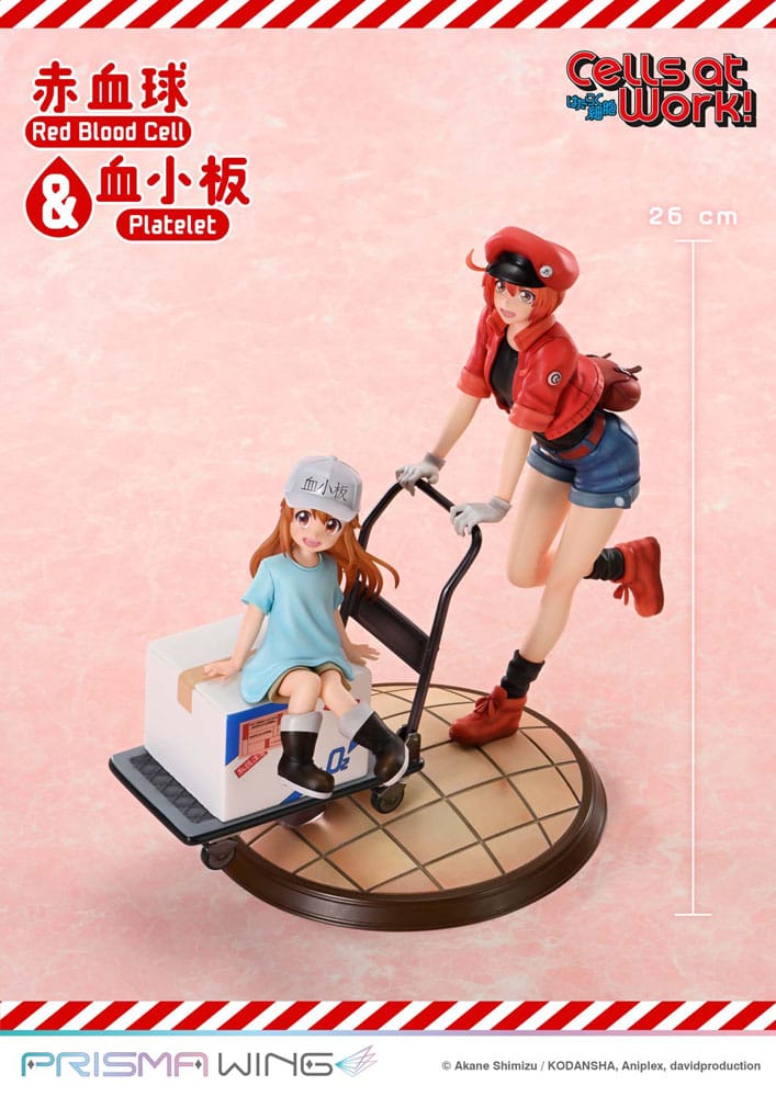 Cells at Work Prisma Wing PVC Statue Red Blood Cell &amp; Platelet 26 cm