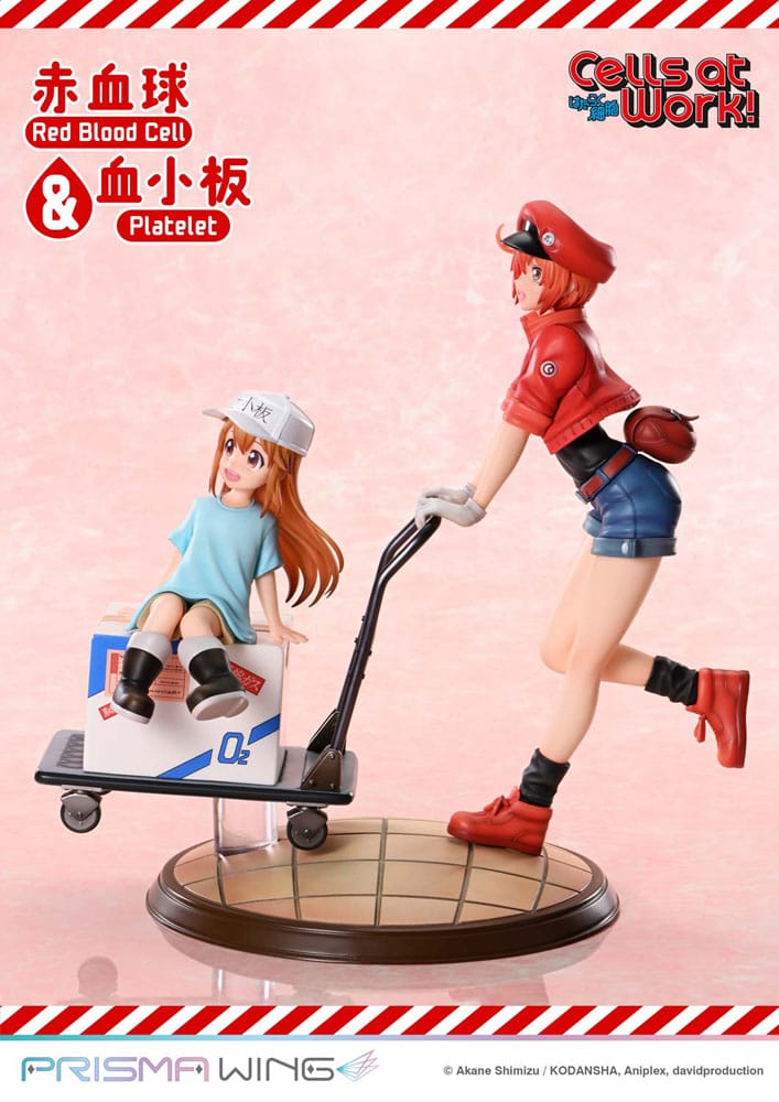 Cells at Work Prisma Wing PVC Statue Red Blood Cell &amp; Platelet 26 cm