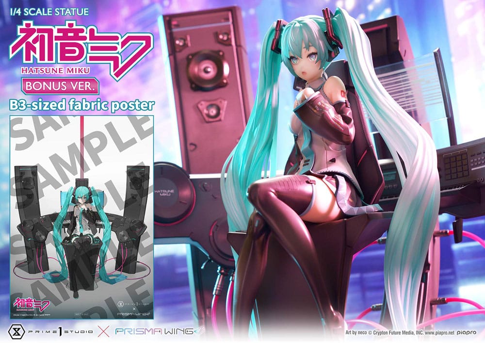 Hatsune Miku Prisma Wing PVC Statue 1/4 Hatsune Miku Art by neco Deluxe Bonus 46 cm