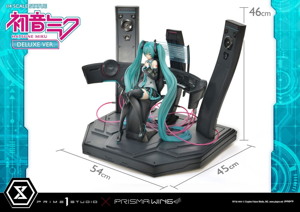 Hatsune Miku Prisma Wing PVC Statue 1/4 Hatsune Miku Art by neco Deluxe Bonus 46 cm