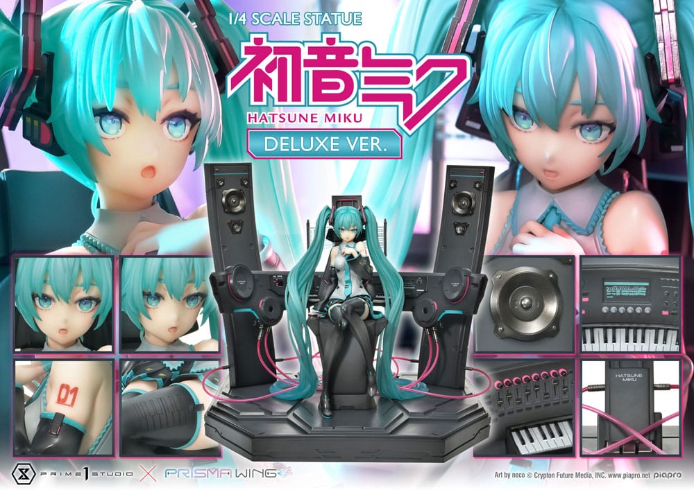 Hatsune Miku Prisma Wing PVC Statue 1/4 Hatsune Miku Art by neco Deluxe Bonus 46 cm