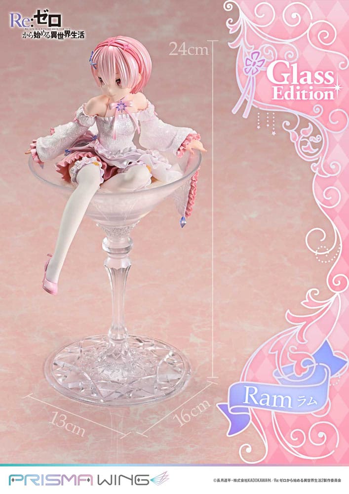 Re:ZERO Starting Life in Another World Prisma Wing PVC Statue 1/7 Ram Glass Edition 24 cm