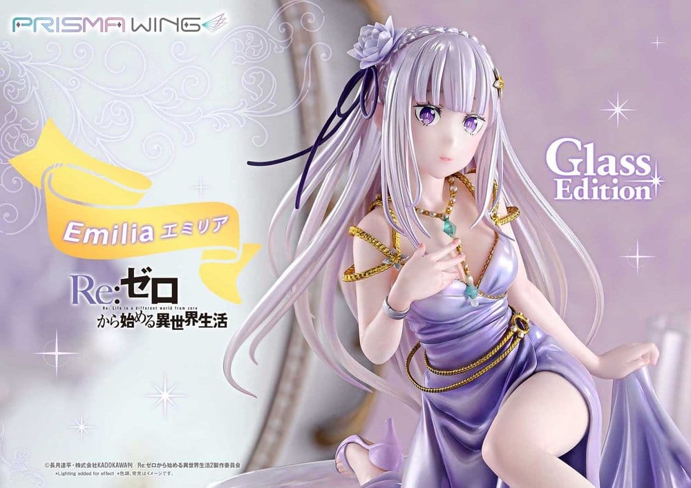 Re:Zero Prisma Wing Statue 1/7 Emilia Glass Edition 29 cm