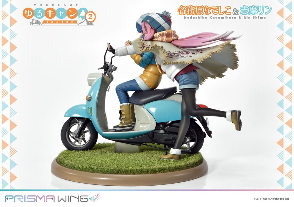 Laid-Back Camp Prisma Wing PVC Statue 1/7 Nadeshiko Kagamihara & Rin Shima 24 cm