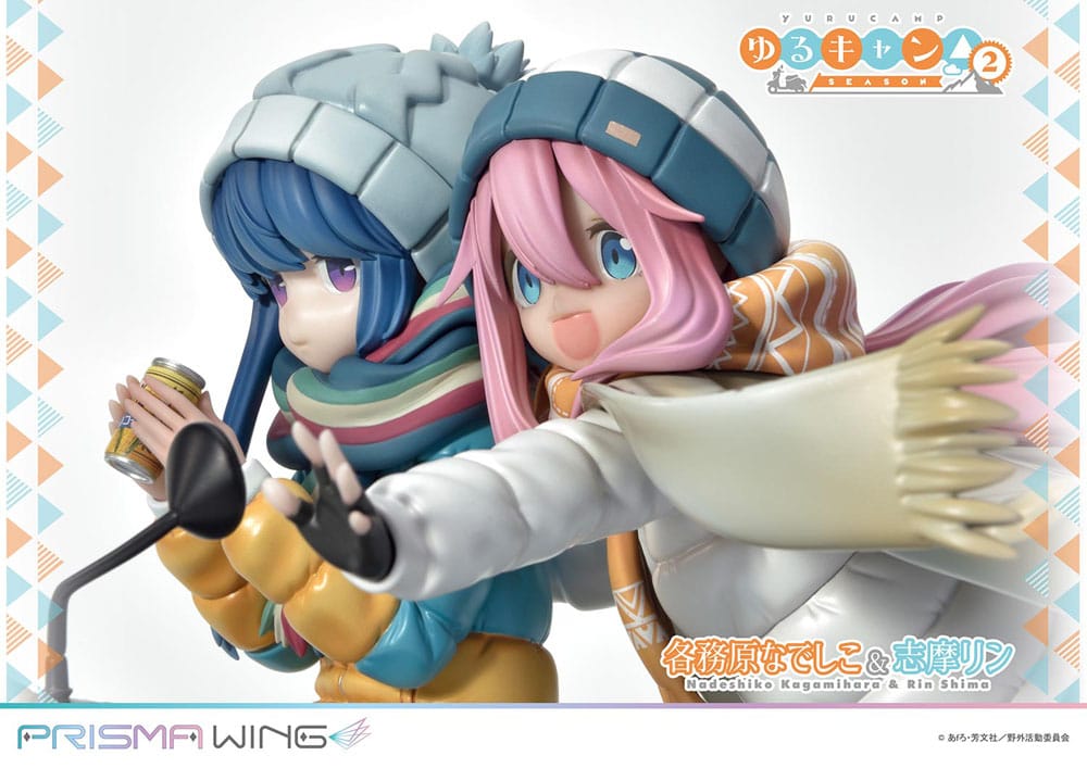 Laid-Back Camp Prisma Wing PVC Statue 1/7 Nadeshiko Kagamihara & Rin Shima 24 cm