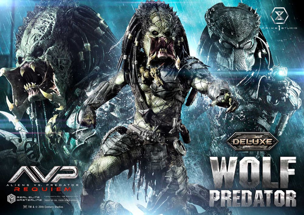 Alien vs. Predator Real Elite Masterline Series Statue 1/3 Requiem Wolf Predator Deluxe Ver. 95 cm
