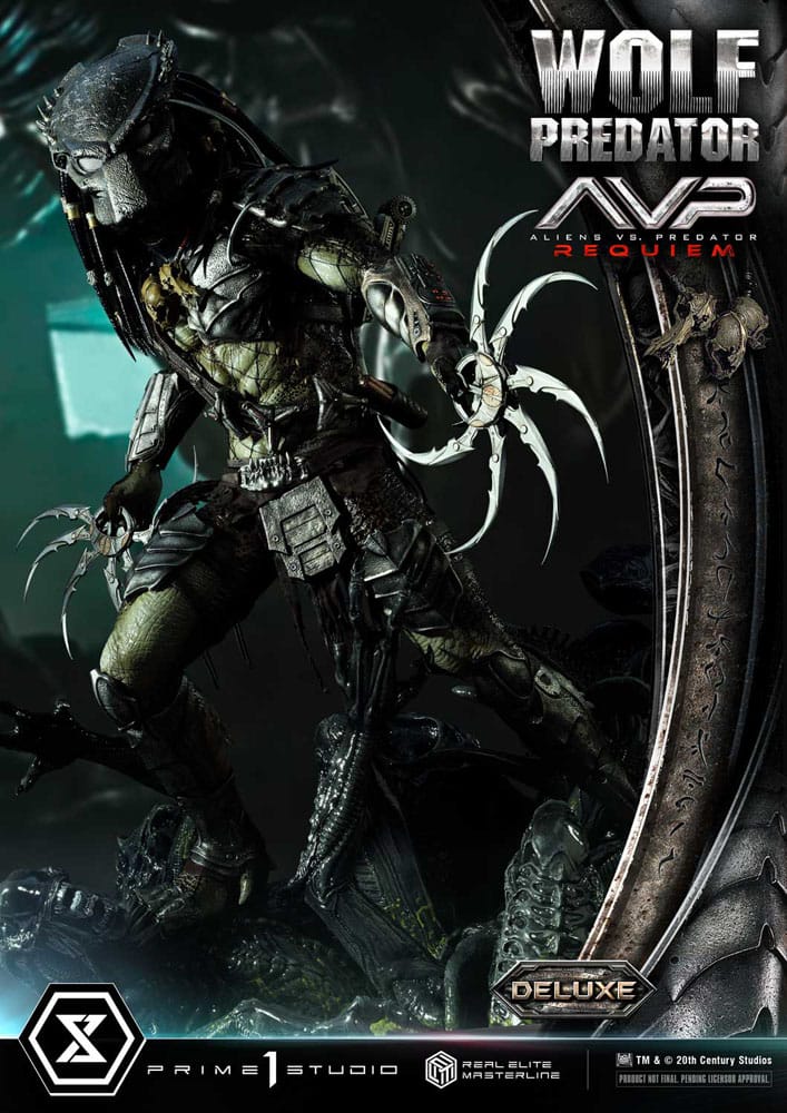 Alien vs. Predator Real Elite Masterline Series Statue 1/3 Requiem Wolf Predator Deluxe Ver. 95 cm