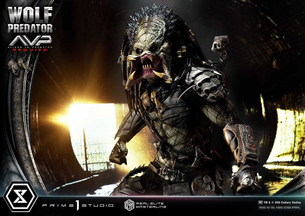 Alien vs. Predator Real Elite Masterline Series Statue 1/3 Requiem Wolf Predator Deluxe Ver. 95 cm