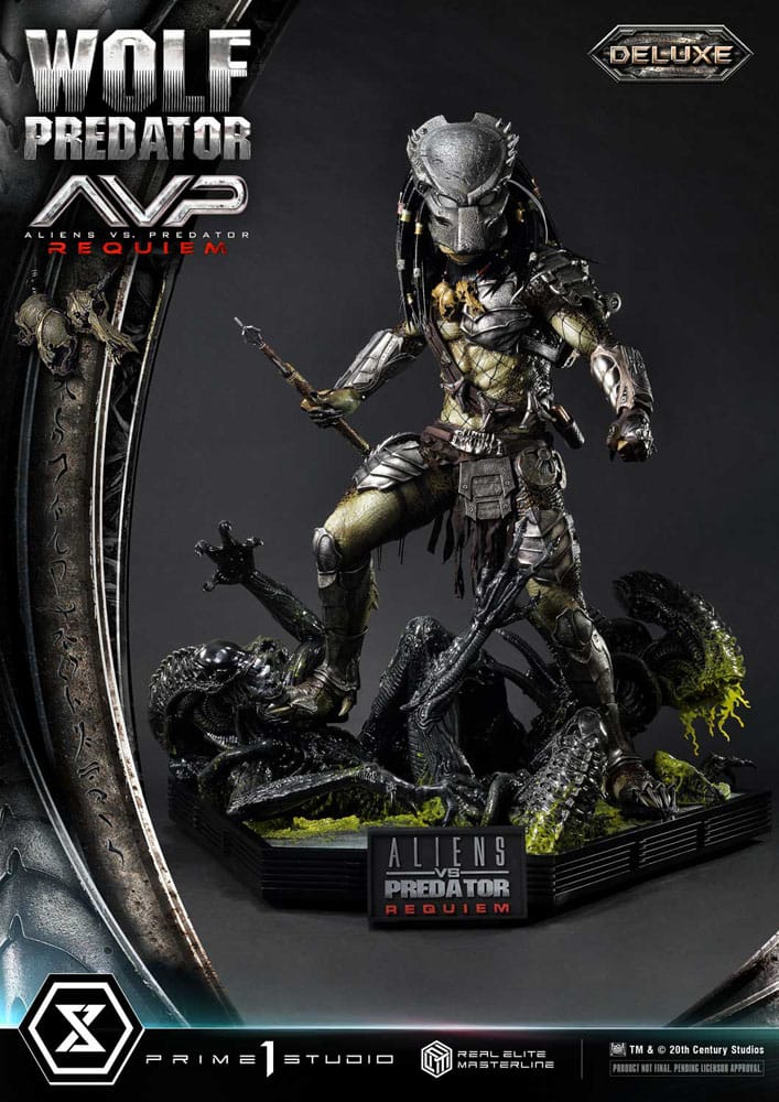 Alien vs. Predator Real Elite Masterline Series Statue 1/3 Requiem Wolf Predator Deluxe Ver. 95 cm