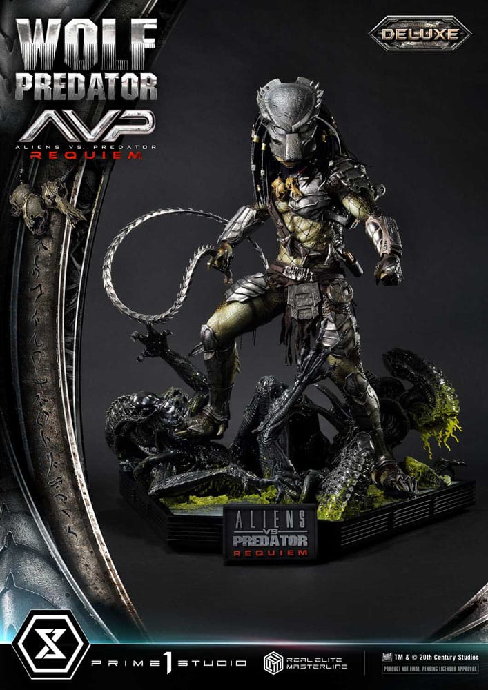 Alien vs. Predator Real Elite Masterline Series Statue 1/3 Requiem Wolf Predator Deluxe Ver. 95 cm