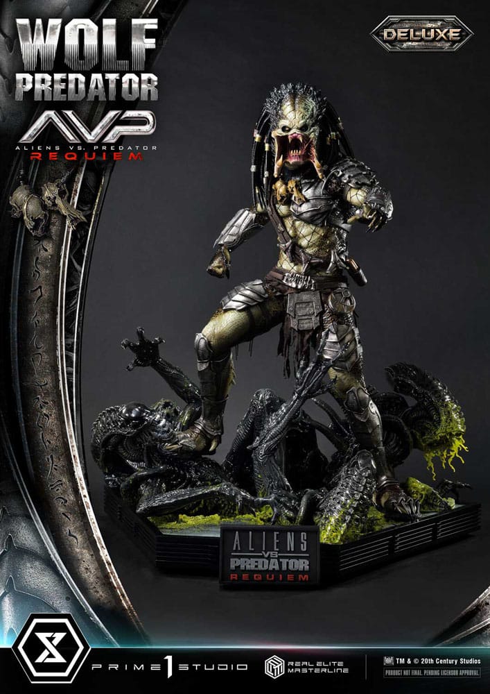 Alien vs. Predator Real Elite Masterline Series Statue 1/3 Requiem Wolf Predator Deluxe Ver. 95 cm