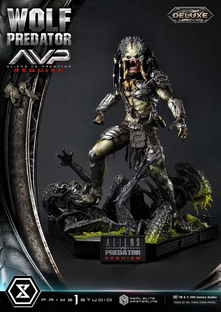 Alien vs. Predator Real Elite Masterline Series Statue 1/3 Requiem Wolf Predator Deluxe Ver. 95 cm