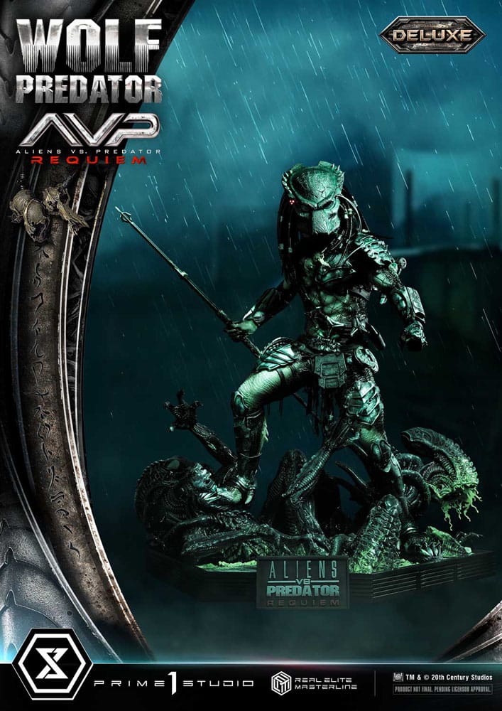 Alien vs. Predator Real Elite Masterline Series Statue 1/3 Requiem Wolf Predator Deluxe Bonus Ver. 95 cm