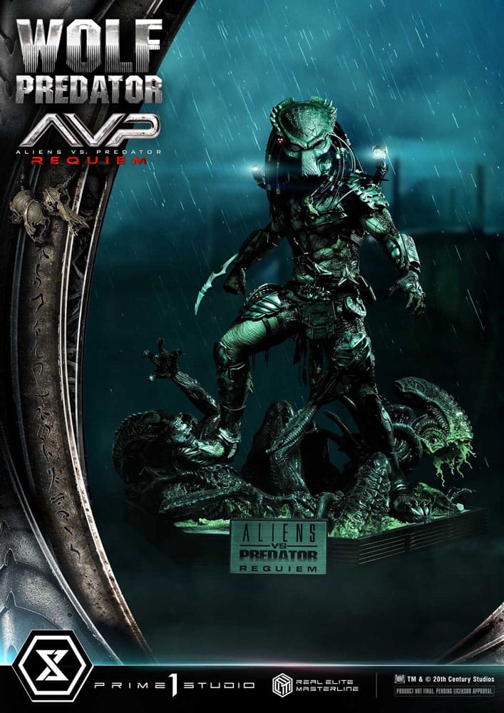 Alien vs. Predator Real Elite Masterline Series Statue 1/3 Requiem Wolf Predator Deluxe Bonus Ver. 95 cm