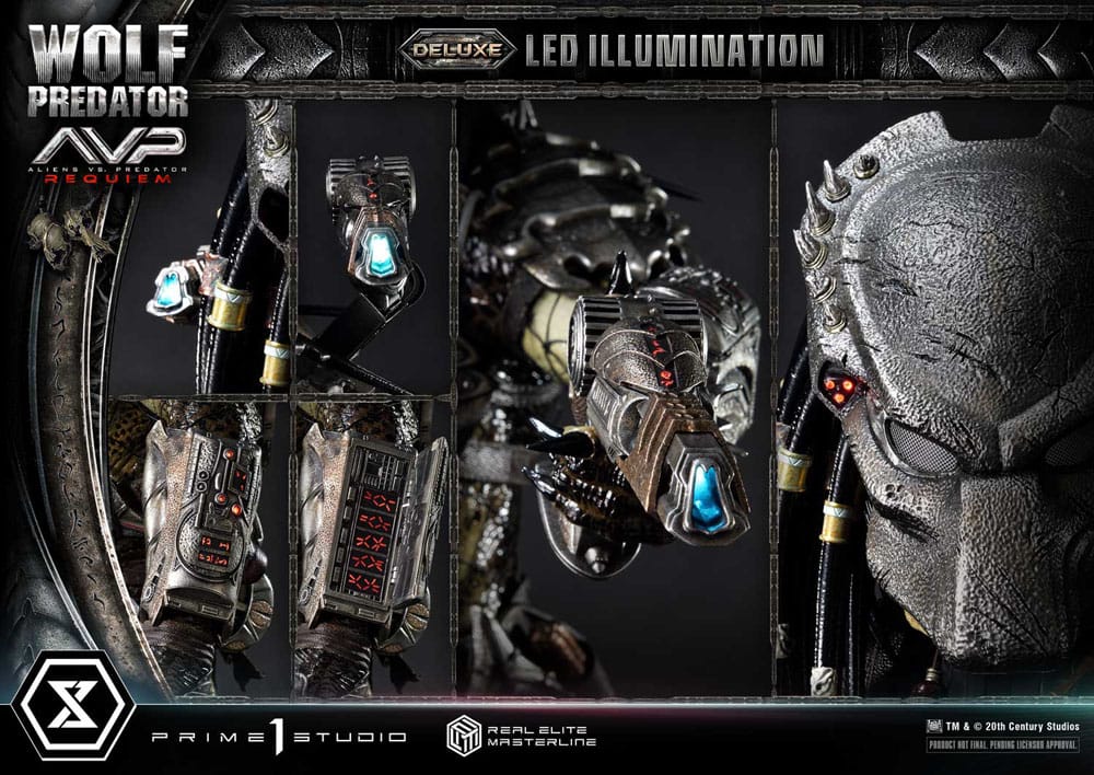 Alien vs. Predator Real Elite Masterline Series Statue 1/3 Requiem Wolf Predator Deluxe Bonus Ver. 95 cm