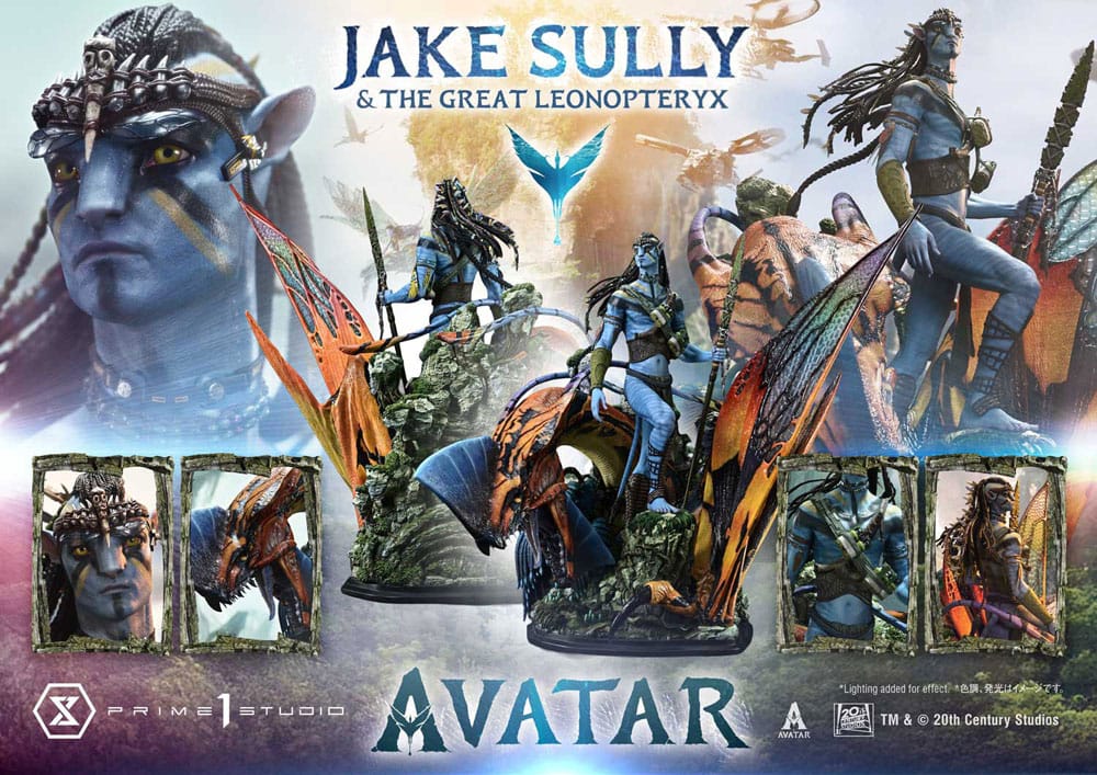 Avatar (Film) Real Elite Masterline Series Statue 1/4 Jake Sully &amp; The Great Leonopteryx 87 cm