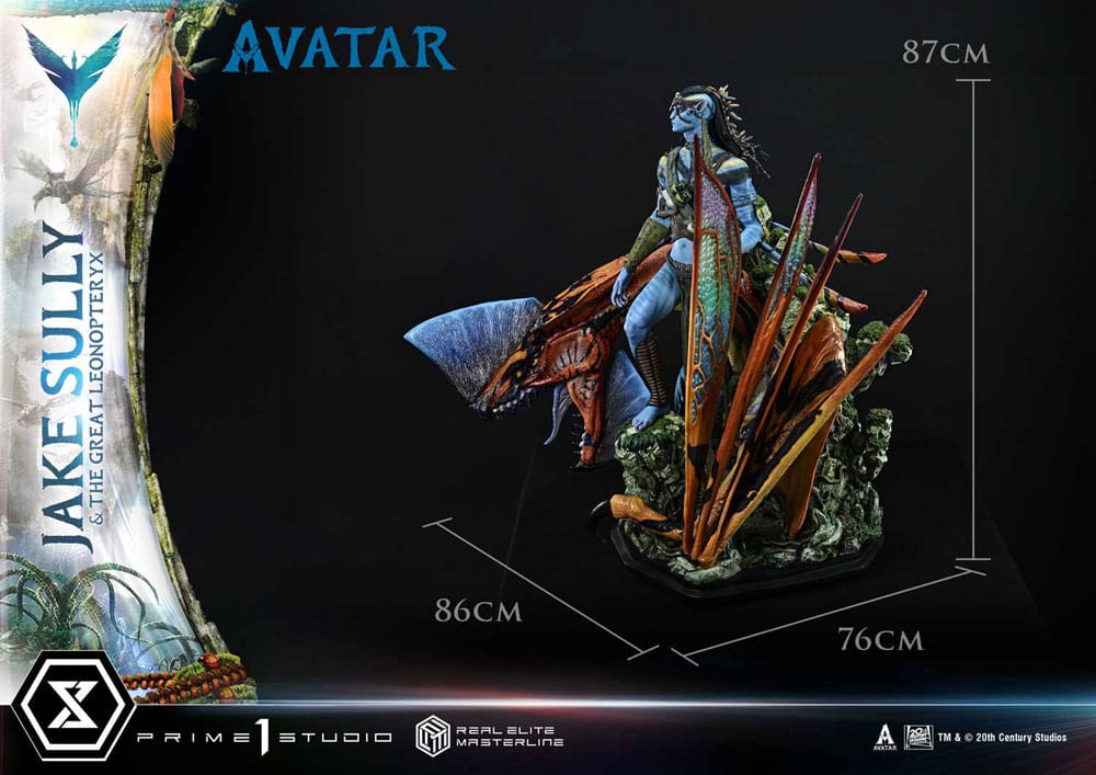 Avatar (Film) Real Elite Masterline Series Statue 1/4 Jake Sully &amp; The Great Leonopteryx 87 cm