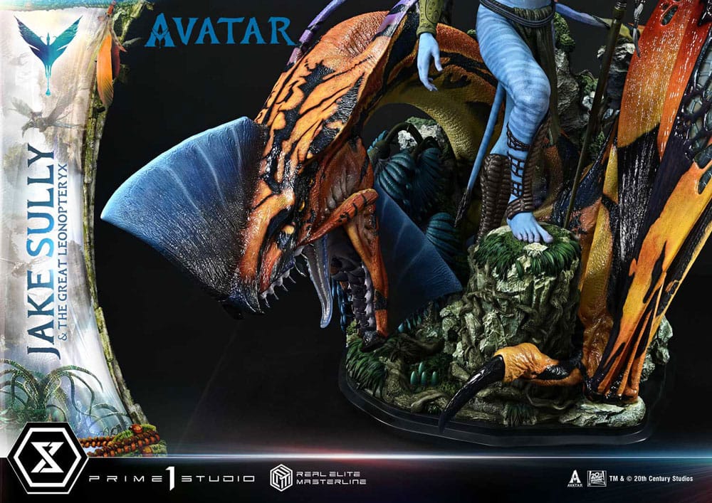 Avatar (Film) Real Elite Masterline Series Statue 1/4 Jake Sully &amp; The Great Leonopteryx 87 cm