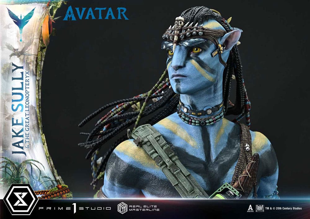 Avatar (Film) Real Elite Masterline Series Statue 1/4 Jake Sully &amp; The Great Leonopteryx 87 cm