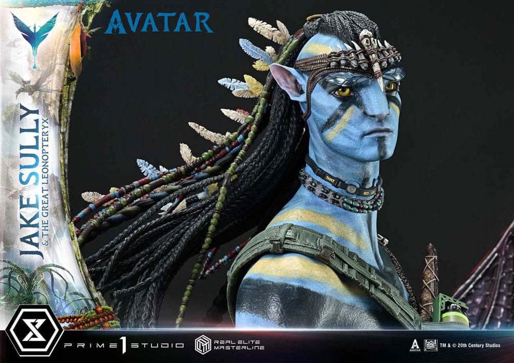 Avatar (Film) Real Elite Masterline Series Statue 1/4 Jake Sully &amp; The Great Leonopteryx 87 cm