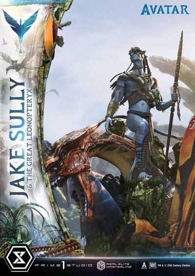 Avatar (Film) Real Elite Masterline Series Statue 1/4 Jake Sully &amp; The Great Leonopteryx 87 cm